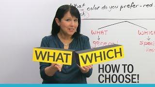 "WHAT" or "WHICH"? Learn how to choose!