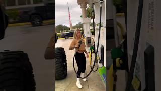 SHE JUST PUT GAS IN MY DIESEL TRUCK…. WTF!  #liftedtrucks #diesel #shorts