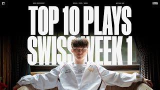 Top 10 Plays from Swiss Stage Week 1! | Worlds 2024