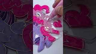 My daughter loves the My Little Pony glue painting so much.