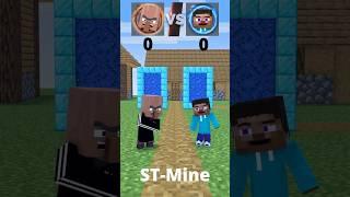 Baby Steve VS Bad Villager. Battle of poses. #shorts