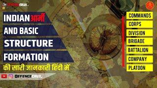 Indian Army Structure And Basic Formation की पूरी जानकारी अब हिंदी में | By DefenceCRUX.