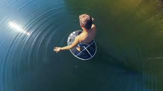 Herbstliche Bade-Session am Reintaler See | Meditative Gleichgewichtsübungen auf einem Balance-Board
