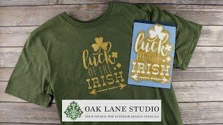 How to Stencil on Fabric: Luck of the Irish T Shirt | Oak Lane Studio