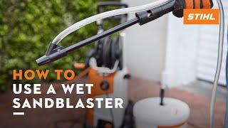 STIHL wet sandblasting device | How to use it | Instruction