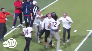 Massive fight breaks out between high school football teams in Fresno