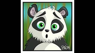Panda Startled by Rare Photo Moment Time-lapse #art #drawing #procreate