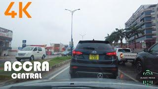 Accra Central To North Industrial Area Rain Drive Accra Ghana 4K   #accra #ghana