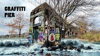 Graffiti Pier Collapsed in the River