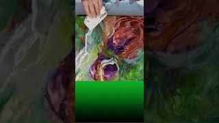 Abstract acrylic painting techniques #Shorts