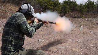 Flintlock Rifle vs 22lr against a water jug.