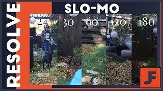 Slow Motion with Davinci Resolve - 180fps - Neural Engine Tested with Slowmo