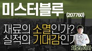 미스터블루 (207760) - 재료의 소멸인가? 실적의 기대감인가?