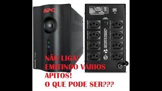 No-break APC BACK-UPS 1200 não liga. Apitando várias vezes. Solução.