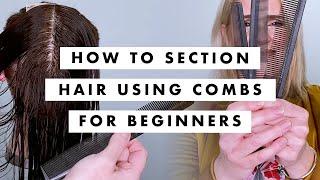 How to Cut Hair For Beginners - How to Section Hair Using Cutting Combs