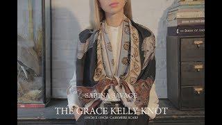 Sabina Savage Cashmere Scarf: How to tie the Grace Kelly