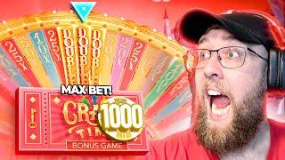 INSANE MAX BET WIN ON CRAZY TIME GAME SHOW!