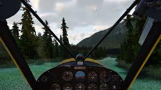 X-Plane 12: Departing from the short Trimble Lake strip