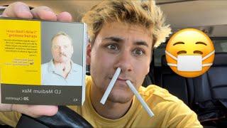 Disposable Addict Tries A Cigarette For The First Time *I Almost Puked*