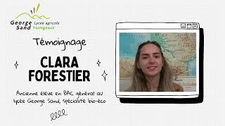 Témoignage Clara Forestier bac G