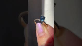 Creating a Dream: Custom Engagement Ring Set with a Stunning Blue Montana Sapphire 