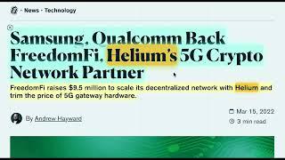 News №171. Helium’s 5G Crypto Network BIG Partner Raise.