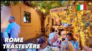  Trastevere Rome, ITALY | 4K Walking Tour | Summer 2024