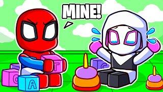 SPIDERMAN AND GWEN ROBLOX DAYCARE STORY!