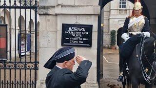 Veteran salute both the kings guards #horseguardsparade