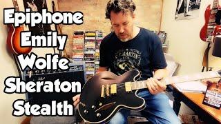 Epiphone Emily Wolfe Sheraton Stealth Semi-Hollow Electric Guitar