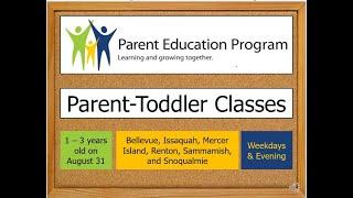 Toddler Classes in the Bellevue College Parent Education Program