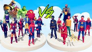 DC COMICS TEAM vs MARVEL TEAM - Totally Accurate Battle Simulator TABS