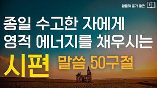 영적에너지를 채워 주는시편 핵심 50구절 l 잠자며 듣는 성경말씀샬롬나잇 성경듣기 말씀 감사기도 4시간