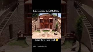 Build Most Wonderful Mud Villa , Twin Water Slide || #shorts #ytshort #trending #trendingsong #short