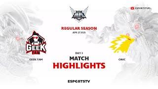 Geek Fam vs ONIC HIGHLIGHTS MPL ID S15 | GEEK VS ONIC ESPORTSTV