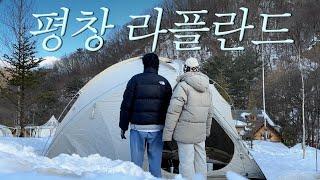 남편 생일캠으로 간 5성급 캠핑장️ 평창 라플란드 l tfs 스카이돔 텐트 l 4K