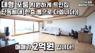 안산빌라매매 대형포룸 시원하게트인 단독세대현장입니다. #빌라매매 #안산빌라