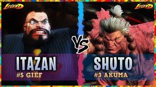 SF6 S2 ▰ Ranked #5 Zangief ( Itazan ) Vs. Ranked #3 Akuma ( Shuto ) 『 Street Fighter 6 』