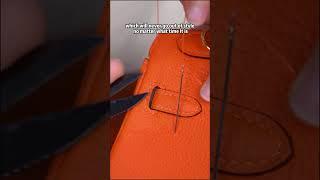 How do you like this bright orange handmade leather bag? It's with long strap