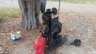 1925 (ish) Western Electric farm Light Plant engine running at Coolspring Power Museum