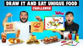 Draw It And Eat Unique Food Challenge | Draw It And Eat It Challenge | Viwa Food World