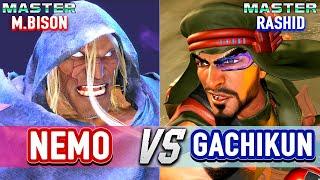 SF6  NEMO (M.Bison) vs GACHIKUN (Rashid)  Street Fighter 6 High Level Gameplay