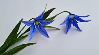 How To Make Siberian Squill Paper Flower / Paper Flower / Góc nhỏ Handmade