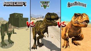 МАЙНКРАФТ T-REX VS ГТА 5 T-REX VS ГТА САН АНДРЕАС T-REX - КТО ЛУЧШЕ?