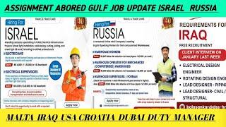 #Assignment #Abored #Gulf #Job #Update #Israel #Russia #Malta #Iraq #Croatia #Dubai #Duty #Manager