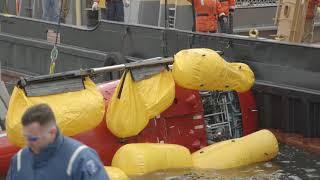 NTSB B-Roll of the New York City East River helicopter accident investigation