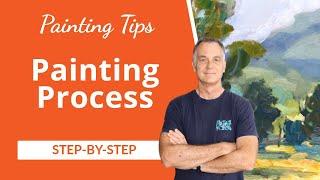 Simplified Impression: Painting a Landscape with a Simple Process