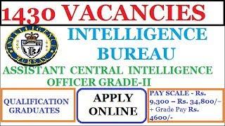 Central Government Jobs | Intelligence Bureau Recruitment 2017 | How to Apply in detail