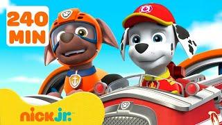 Paw Patrol | Únete a la Patrulla Canina por 240 Minutos! Con Marshall y Zuma  | Nick Jr. en Español