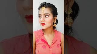 Indian Makeup look #Shorts |Girl makeup tutorial |Samridhi Rajput